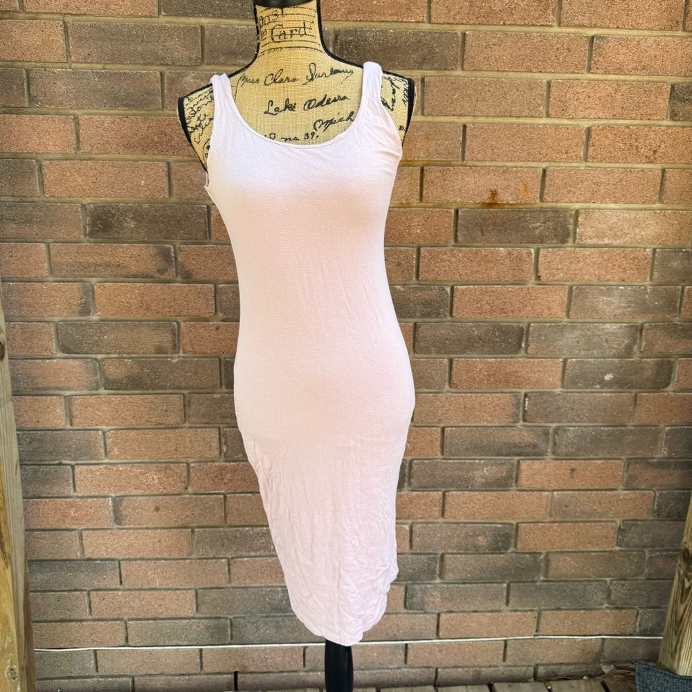 Lux Pink Mini Body-Con T-shirt Dress Size L